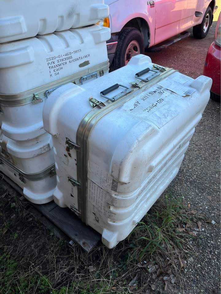 STACKABLE MILITARY-GRADE WEATHERPROOF STORAGE CONTAINERS