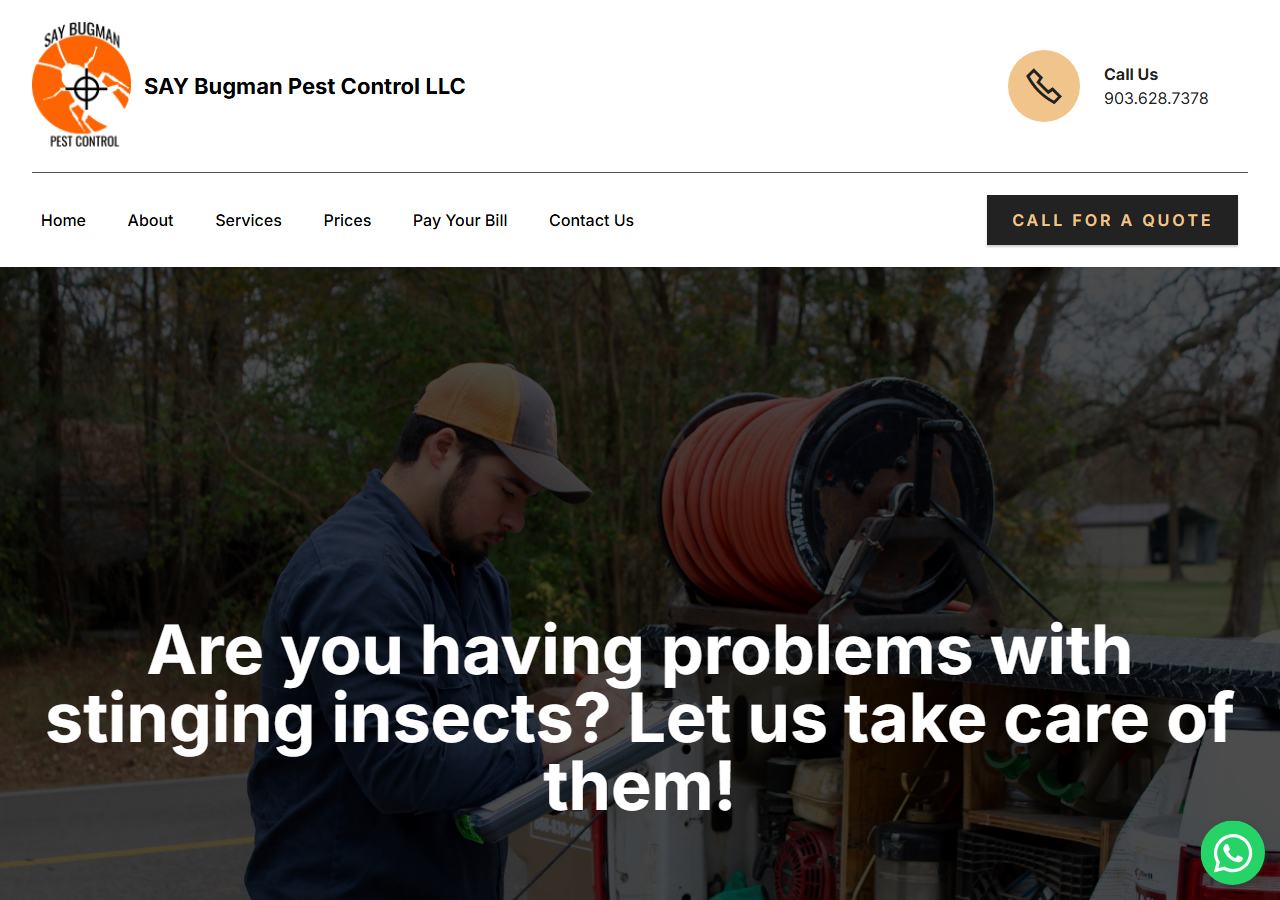 Say Bugman Pest Control preview